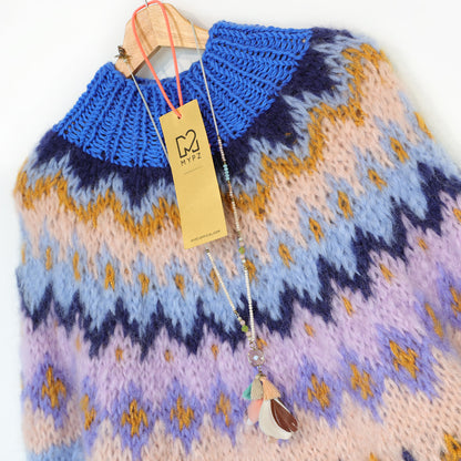 Knitting Kit – MYPZ Chunky Topdown Mohair Pullover Blueberry No.12 (ENG-DE-NL-ES-FR-IT-DA-SV-NO)