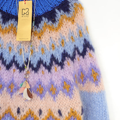Knitting Kit – MYPZ Chunky Topdown Mohair Pullover Blueberry No.12 (ENG-DE-NL-ES-FR-IT-DA-SV-NO)