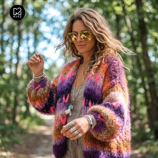 Breipakket – MYPZ Chunky Mohair Cardigan Boho Firefly No.15 (ENG-NL-DE)