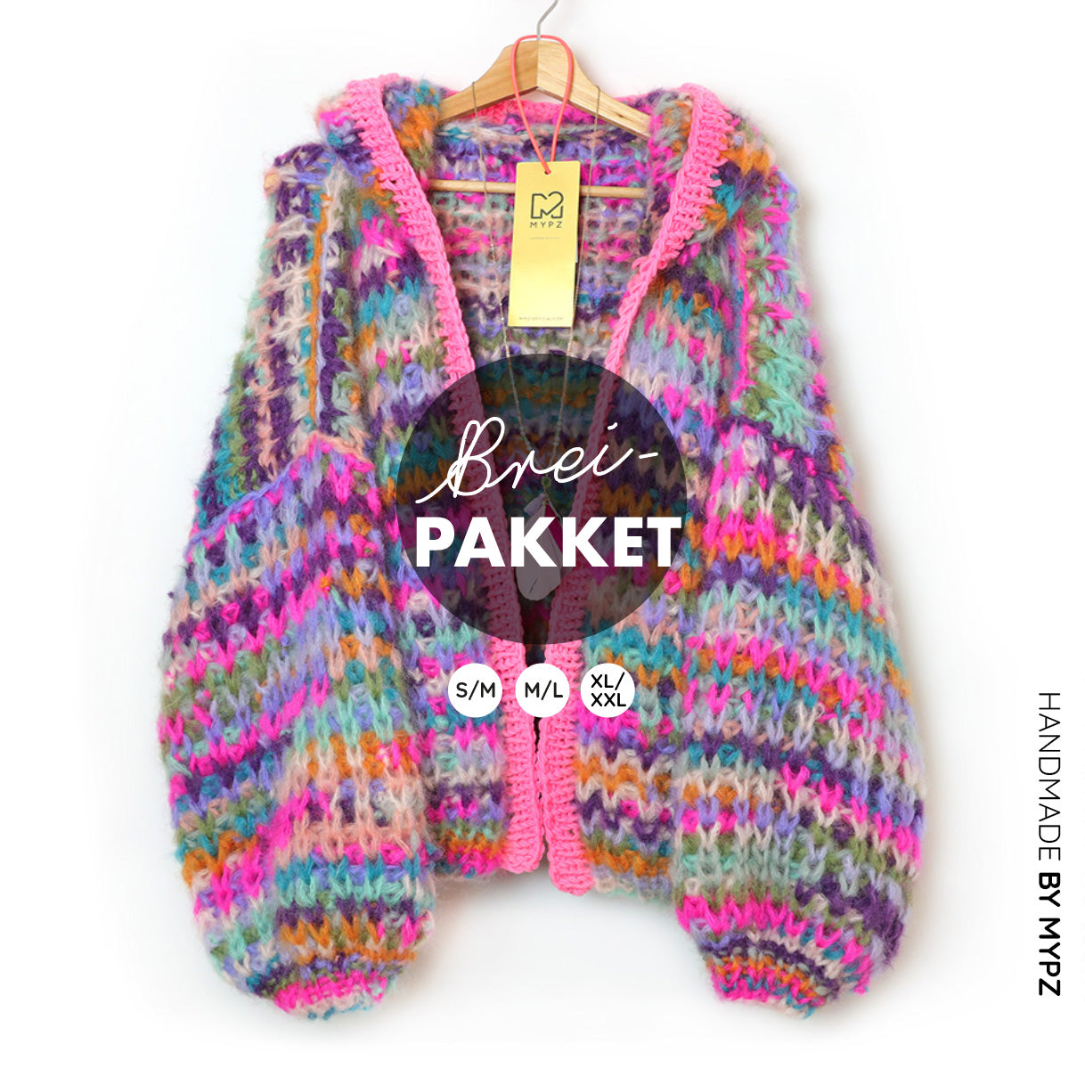 Breipakket – MYPZ Chunky Mohair Rib Vest Confetti No.12 (ENG-NL)