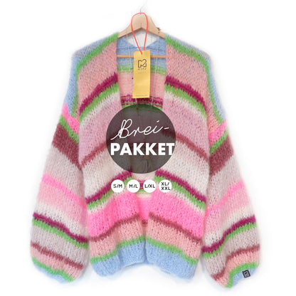 Breipakket – MYPZ Basic Light Mohair Cardigan Candy Clouds No10 (ENG-NL-DE)