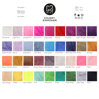 Design your own kit - Knitting Kit MYPZ Basic Chunky Mohair Pullover No15 – Beginner (ENG-NL-DE-FR-ES-DE)