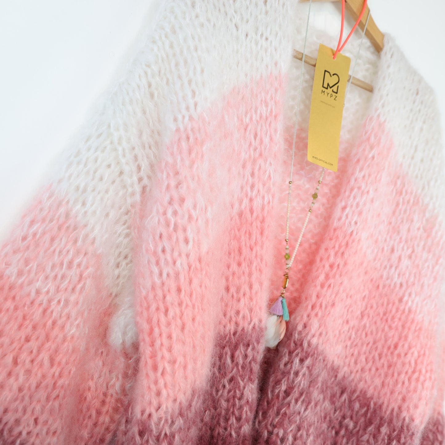 Breipakket– MYPZ Chunky Mohair Cardigan Gradient Melon No 15 (ENG-NL-DE)