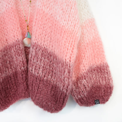 Breipakket– MYPZ Chunky Mohair Cardigan Gradient Melon No 15 (ENG-NL-DE)