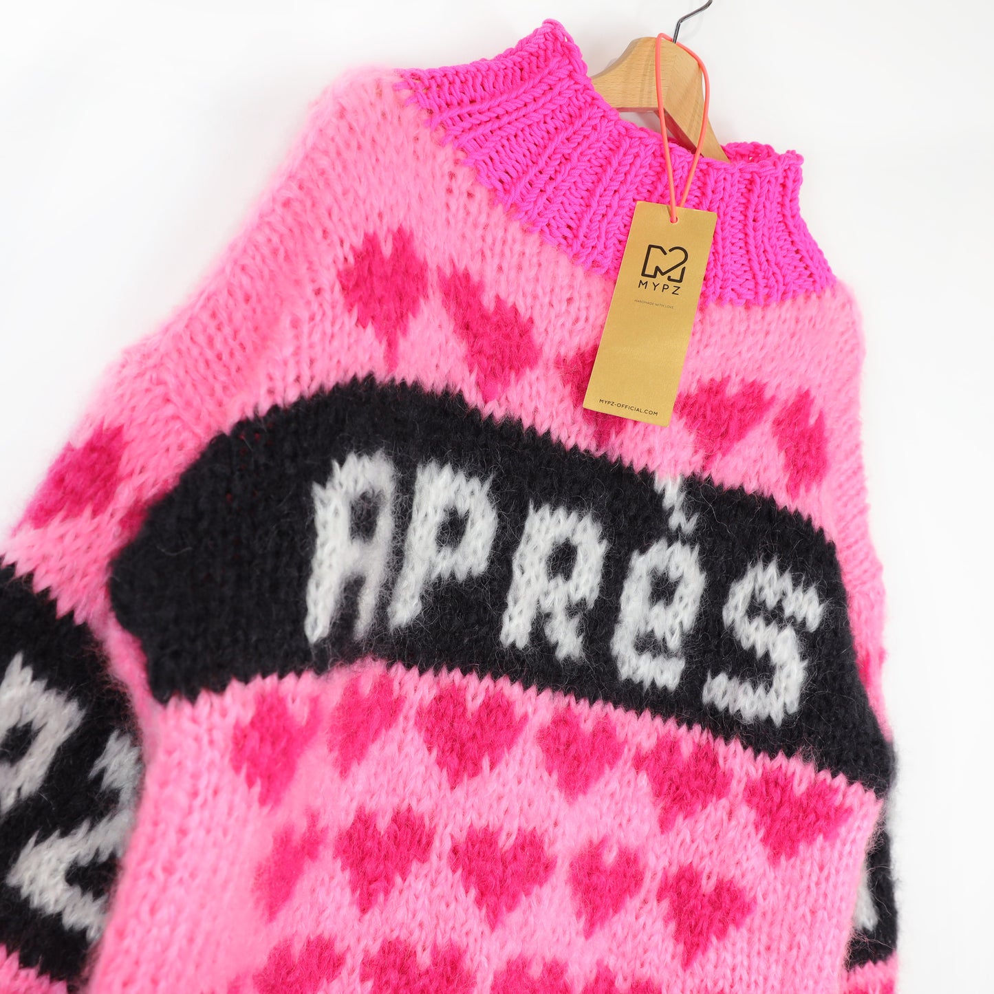 Breipakket – MYPZ Chunky Mohair Ski Love Trui Pink No.9 (ENG-NL-DE)