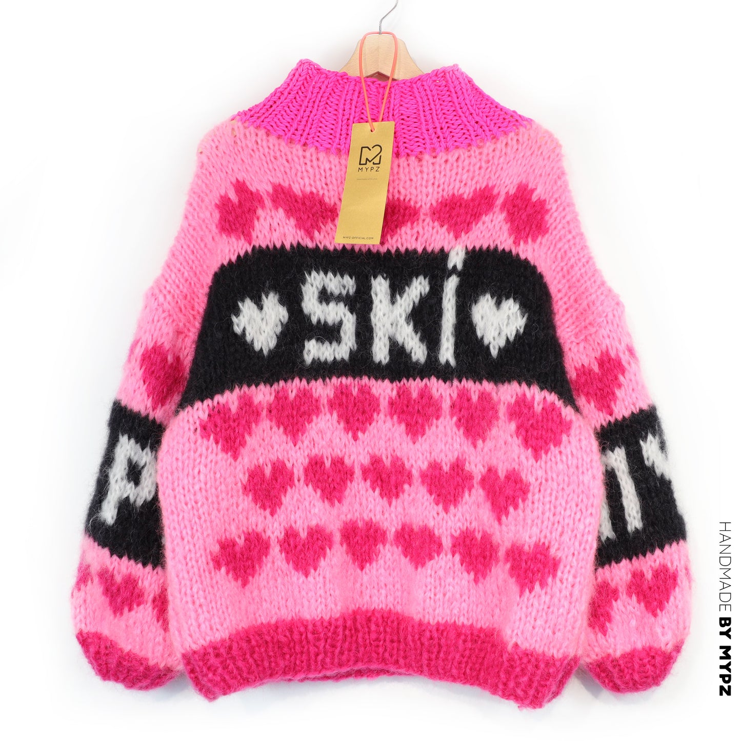 Breipakket – MYPZ Chunky Mohair Ski Love Trui Pink No.9 (ENG-NL-DE)