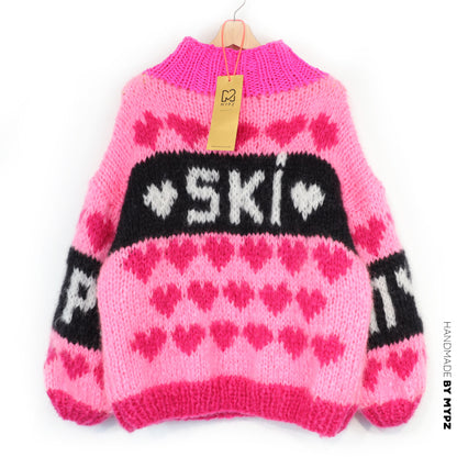 Breipakket – MYPZ Chunky Mohair Ski Love Trui Pink No.9 (ENG-NL-DE)
