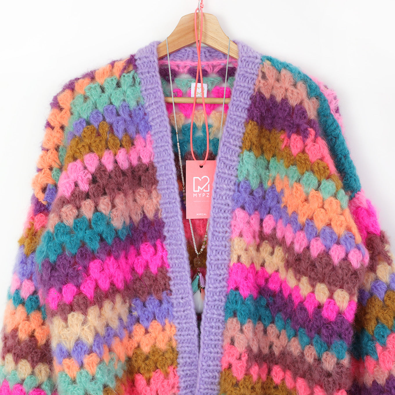 Haakpakket - MYPZ Mohair Granny stripes vest Fiesta (ENG-NL)