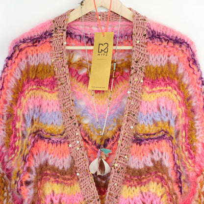 Breipakket – Chunky Mohair vest Colorflow Wave No.12 (ENG-NL-DE)