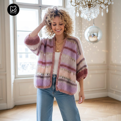Knitting kit – MYPZ Short Light Mohair Cardigan Emma No10 (ENG-NL-DE)