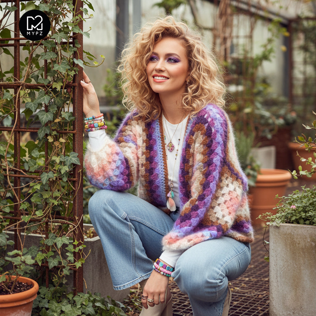 Haakpatroon - MYPZ Hexagon Cardigan Elise (ENG-NL-DE)
