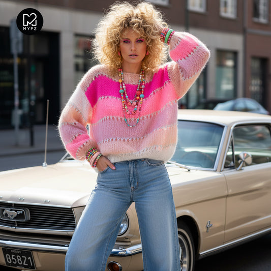 Knitting kit – MYPZ Light Mohair Pullover Evita No10 (ENG-NL-DE-FR)