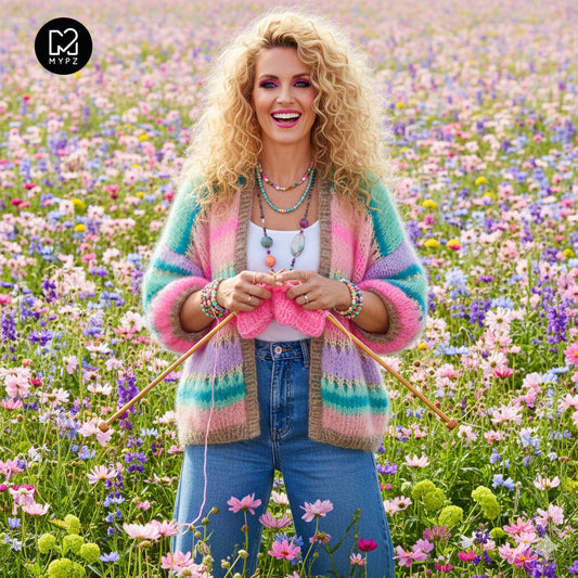 Breipatroon – MYPZ kort Light Mohair vest Faby No10 (ENG-NL-DE)