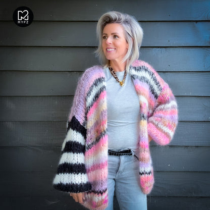 MYPZ Chunky Mohair Cardigan Funky Caramel