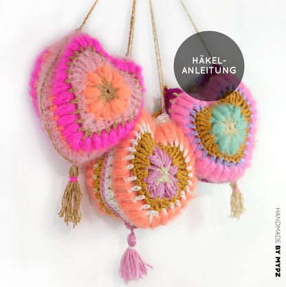 Crochet pattern - MYPZ 3D Heart bag (ENG-NL-DE-FR-ES)