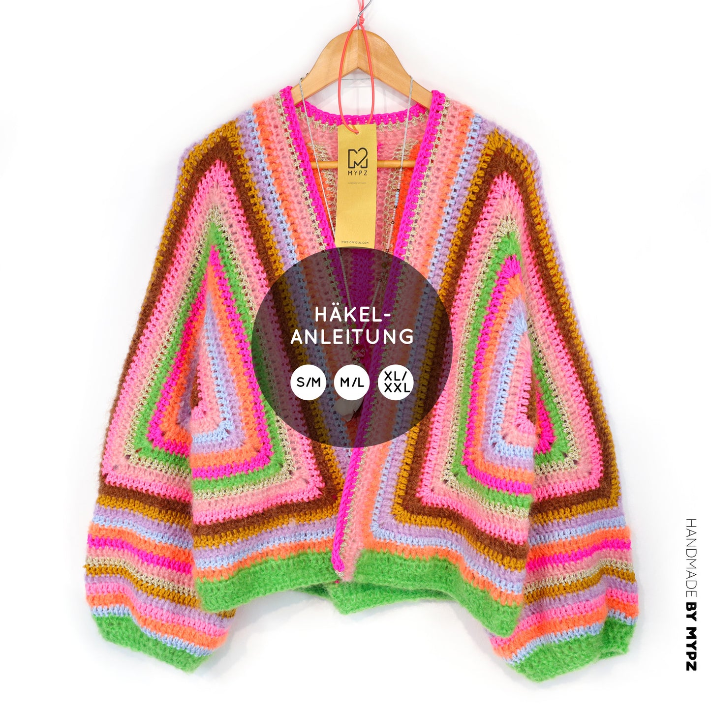 Haakpatroon - MYPZ Hexagon Cardigan Vibrant Soul (ENG-NL-DE)
