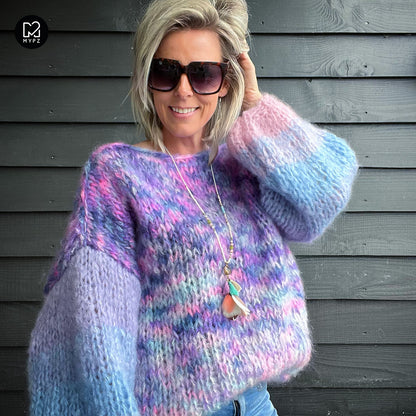 Knitting Kit – MYPZ Basic Chunky Pullover Heliotrope No15 (ENG-NL-DE)