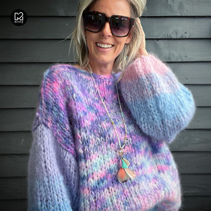 Knitting Kit – MYPZ Basic Chunky Pullover Heliotrope No15 (ENG-NL-DE)