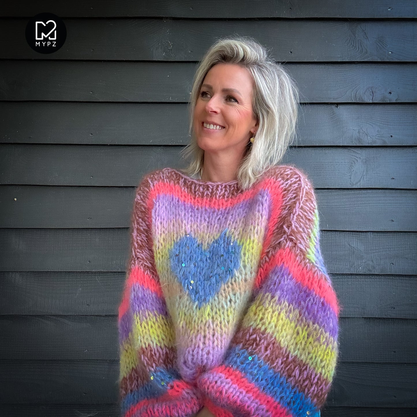 Breipakket – MYPZ korte Chunky Alpaca-Mohair trui Lake No15 (ENG-NL-DE)
