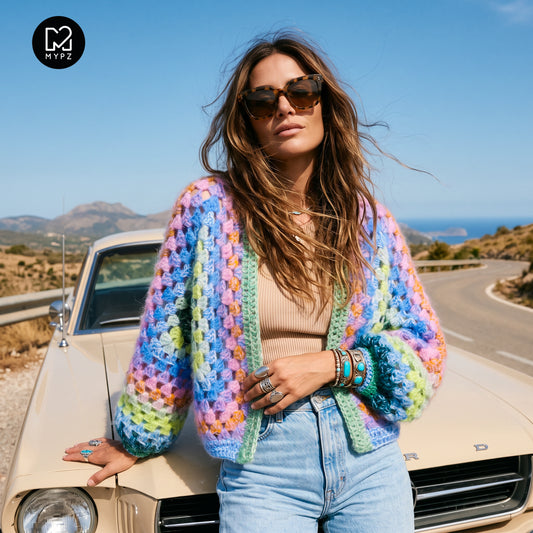 Haakpakket - MYPZ Hexagon Cardigan Lemon Garden (ENG-NL-DE)