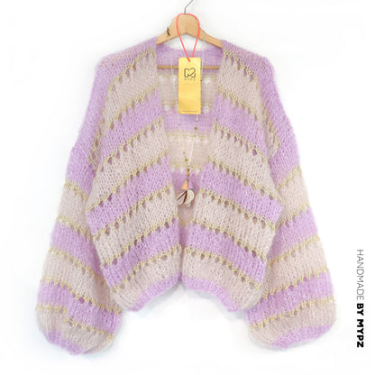 Kit de tricot – Cardigan court léger en mohair MYPZ Macha No10 (ENG-NL-DE-FR-ES)