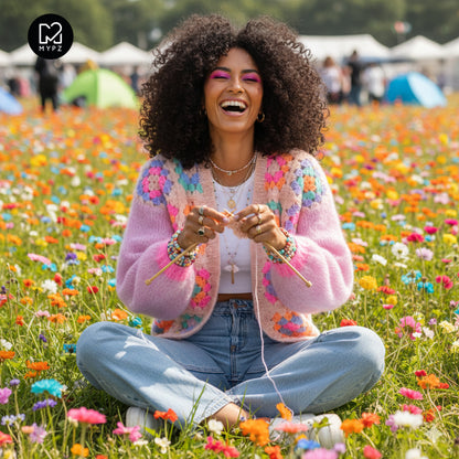 Haakpakket - MYPZ Granny square Mohair vest Marshmallow (ENG-NL-DE)