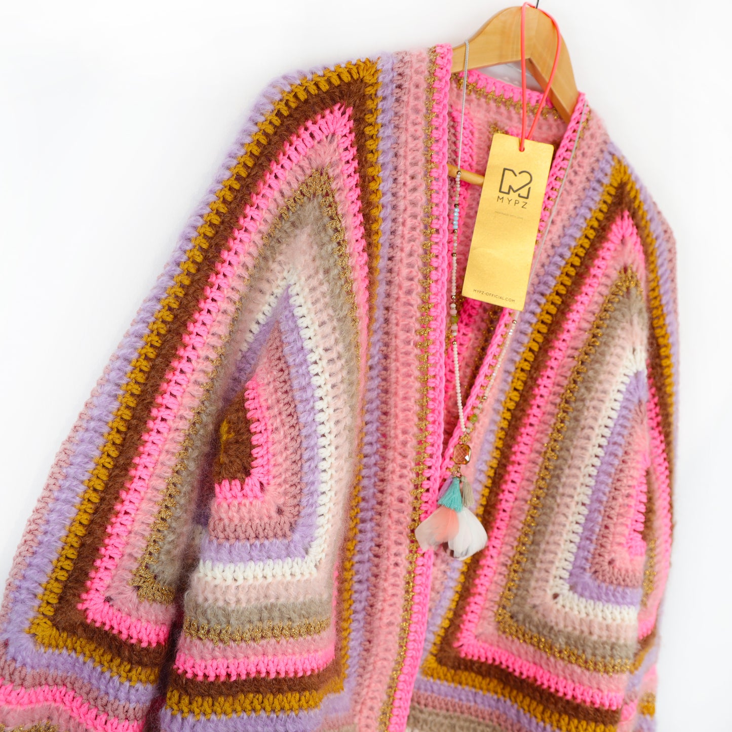 Haakpakket - MYPZ Hexagon Cardigan Moca Dreams (ENG-NL-DE)