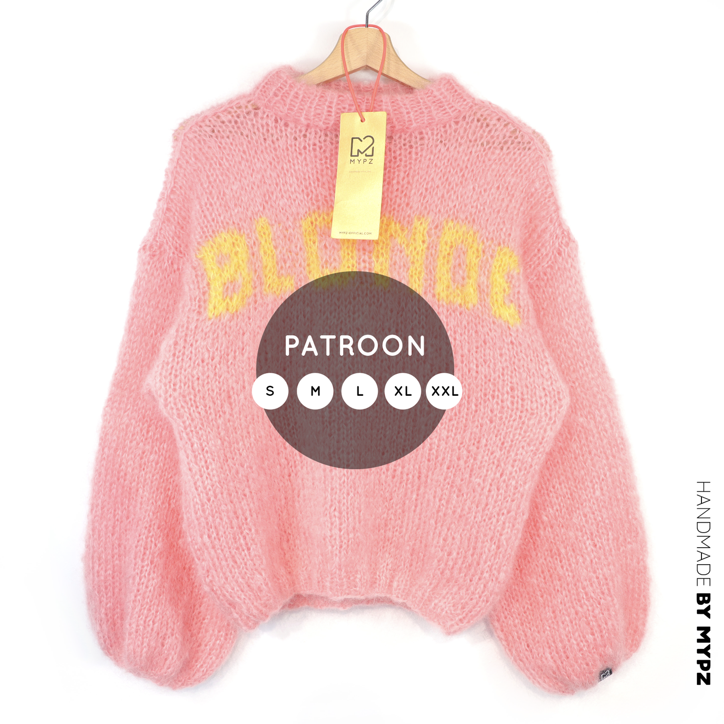 Breipatroon – MYPZ Light Mohair trui Blonde No8 (ENG-DE-NL)