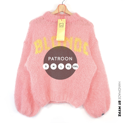 Breipatroon – MYPZ Light Mohair trui Blonde No8 (ENG-DE-NL)