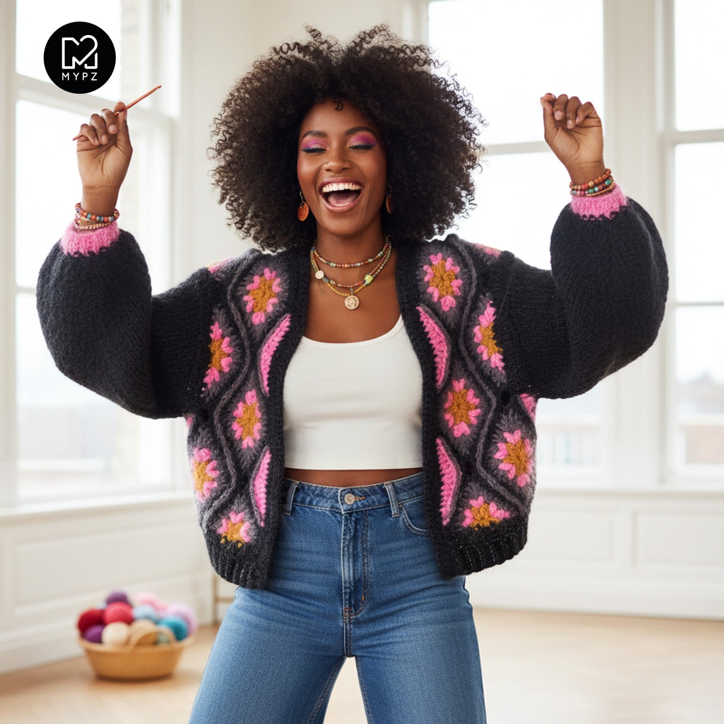 Haakpatroon - MYPZ Masterpiece vest Pink Star (ENG-NL)