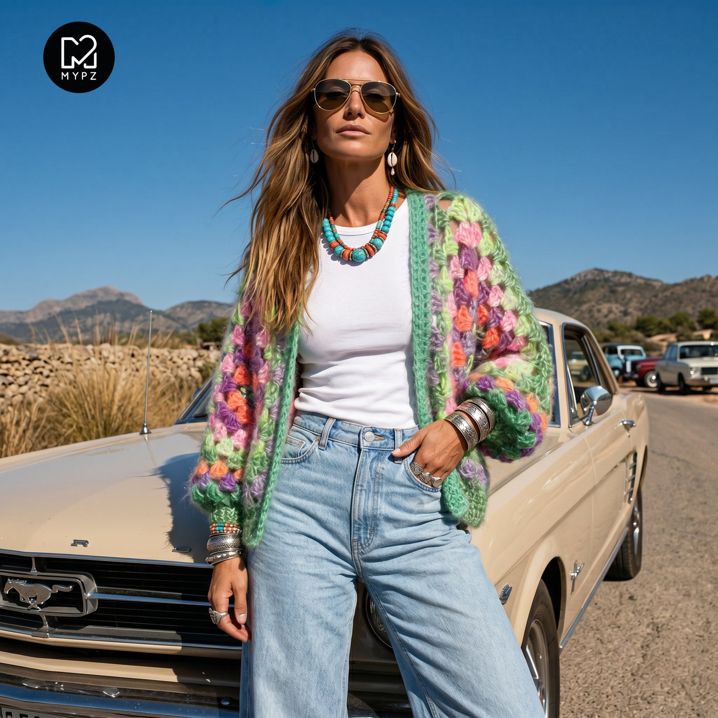 Haakpatroon - MYPZ Chunky Hexagon Cardigan Pistachio (ENG-NL-DE)