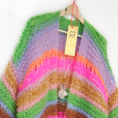Breipatroon – MYPZ Chunky Mohair Cardigan Rainbow Sorbet No.15 (ENG-NL-DE)