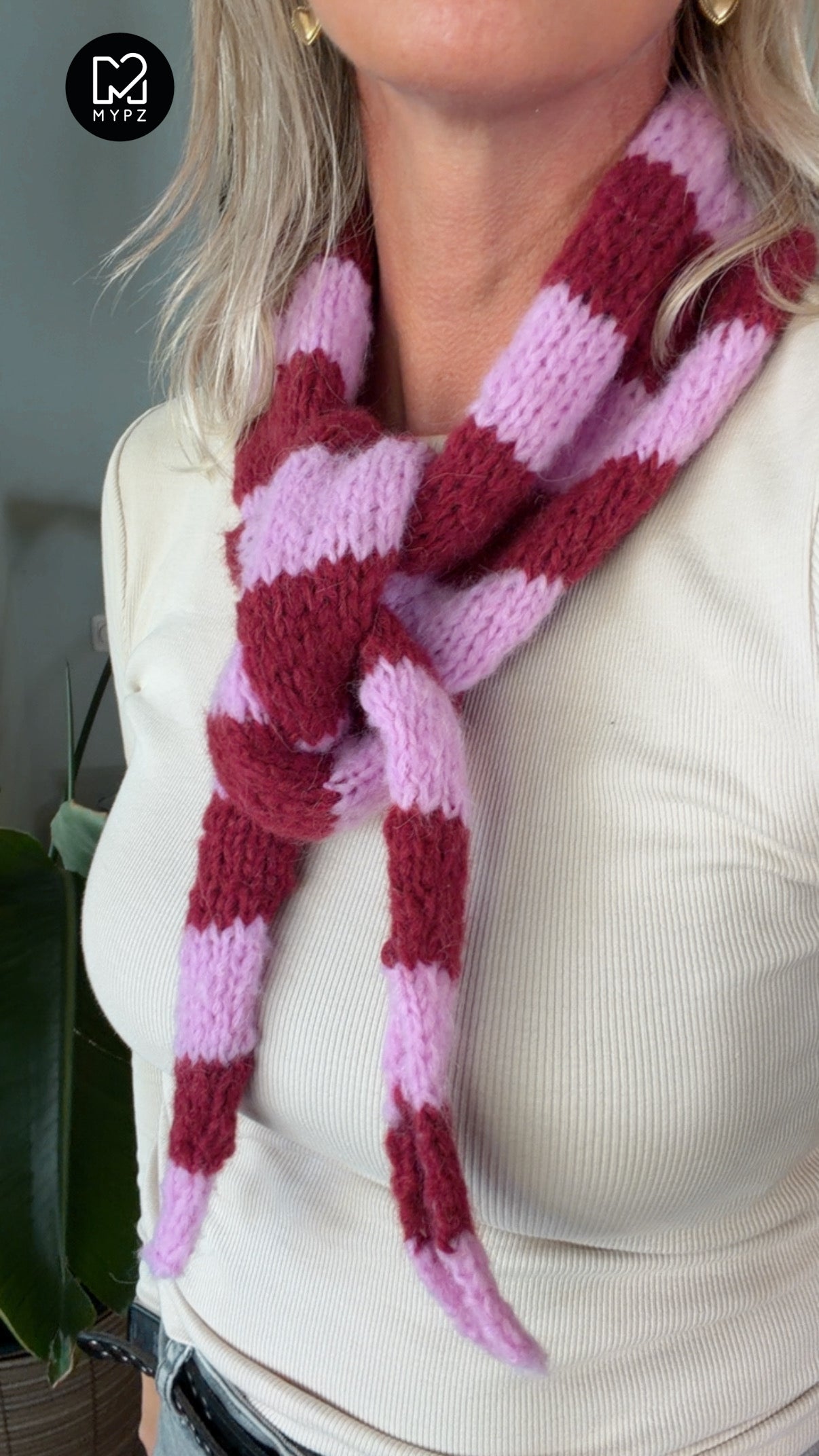 Kit de tricot – Écharpe Sandy (ENG-NL-DE-ES-FR-IT-NO-DA-SV)