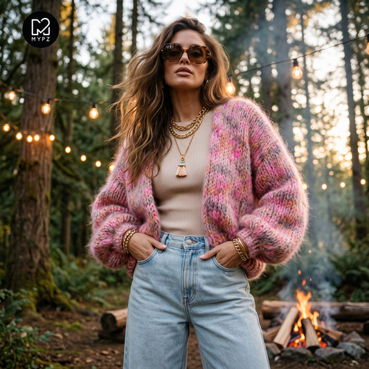 Breipakket - MYPZ kort chunky vest van alpaca-mohair Pecan Dream nr.15 (ENG-DE-NL-ES-FR-IT-DA-SV-NO)