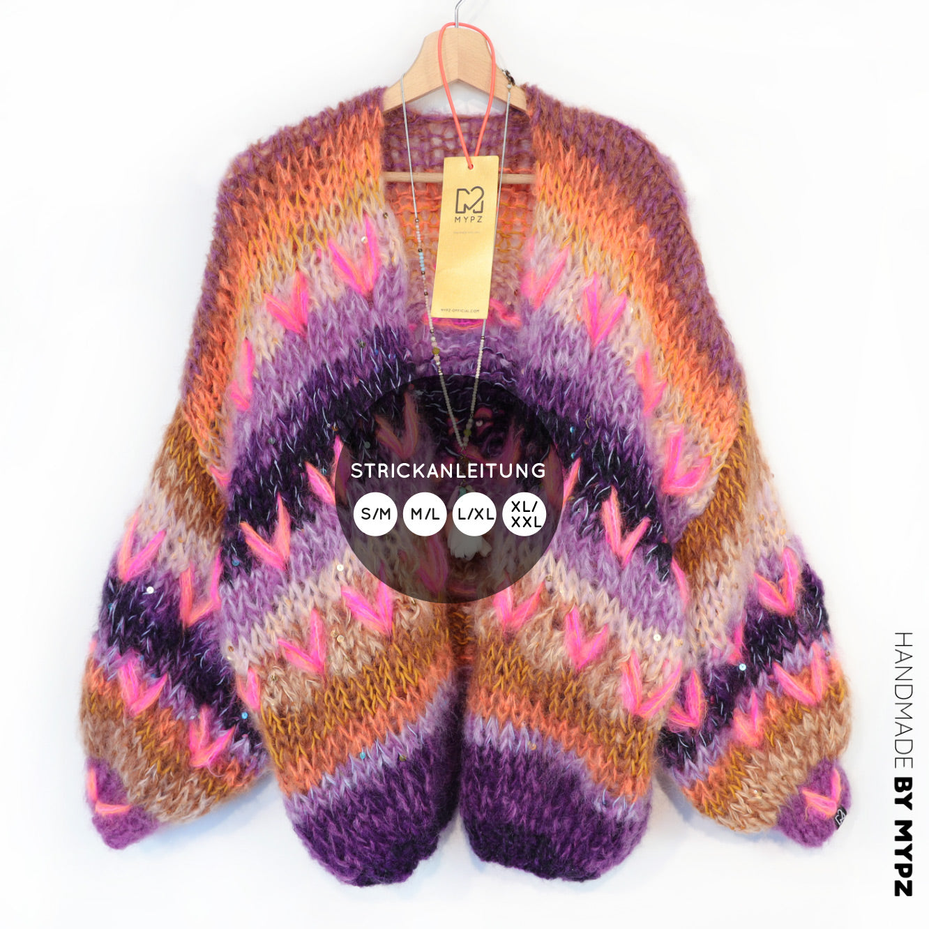 Breipatroon – MYPZ Chunky Mohair Cardigan Boho Firefly No.15 (ENG-NL-DE)