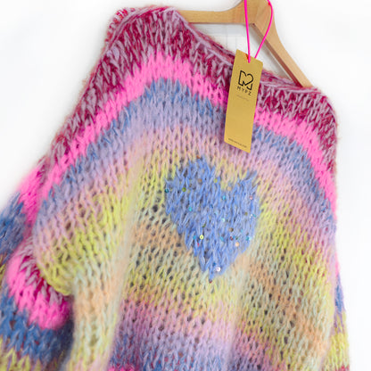 Knitting Kit – MYPZ Short Chunky Alpaca-Mohair Pullover Sunset Rave No15 (ENG-NL-DE-FR-ES)