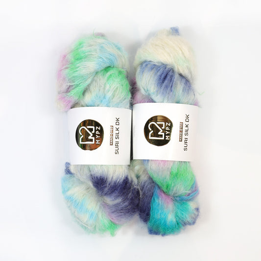 MYPZ Suri Silk DK – teint à la main Bleu lagon