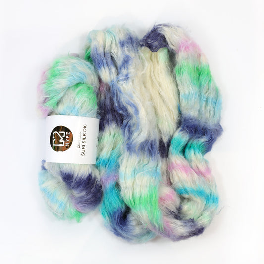 MYPZ Suri Silk DK – teint à la main Bleu lagon