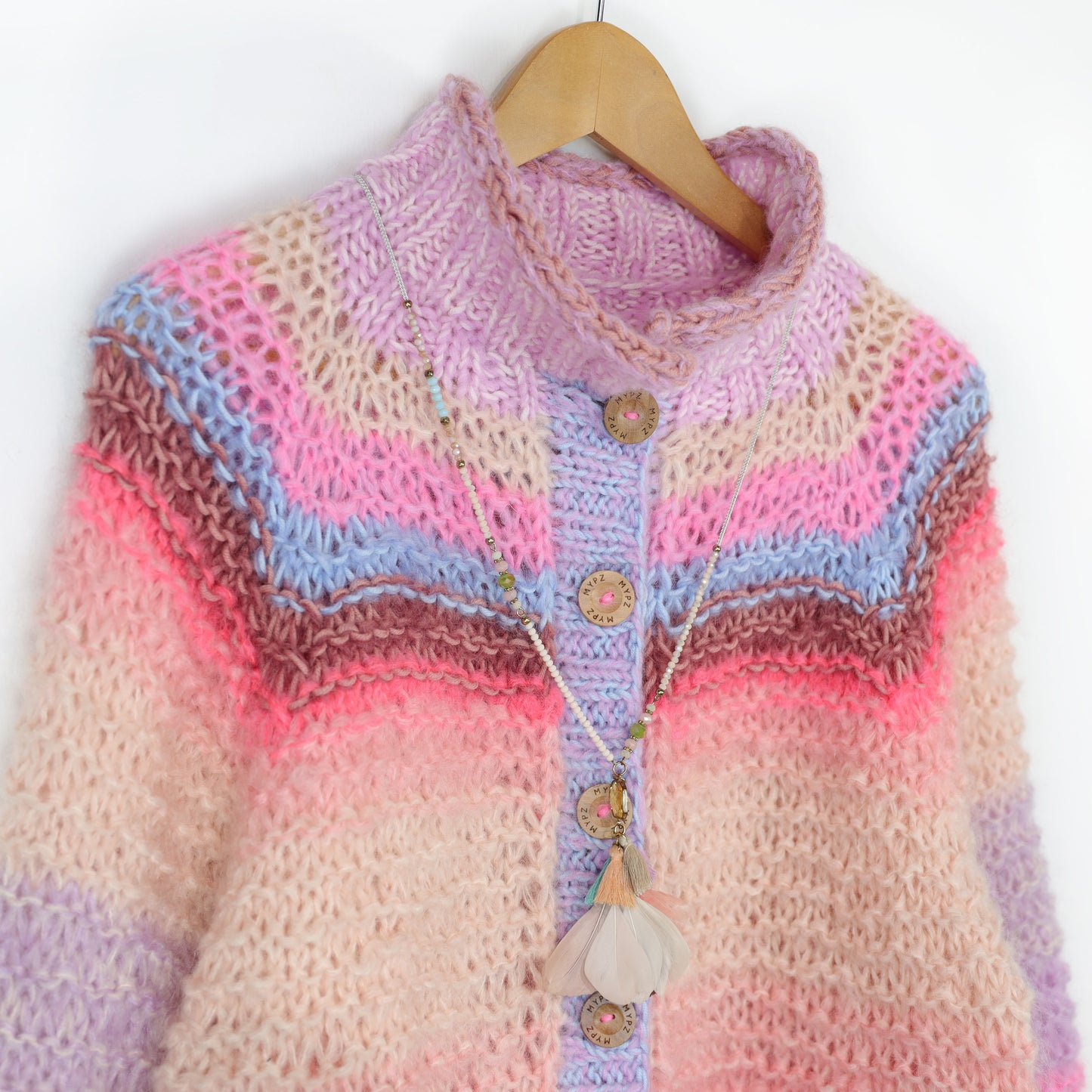 Breipatroon – MYPZ top-down bomber cardigan Blush en Rouge No10 (ENG-NL-DE)