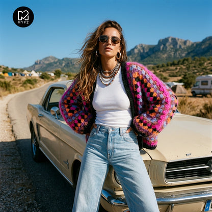 Haakpakket – MYPZ Hexagon Mohair Vest Wild (ENG-NL-DE)