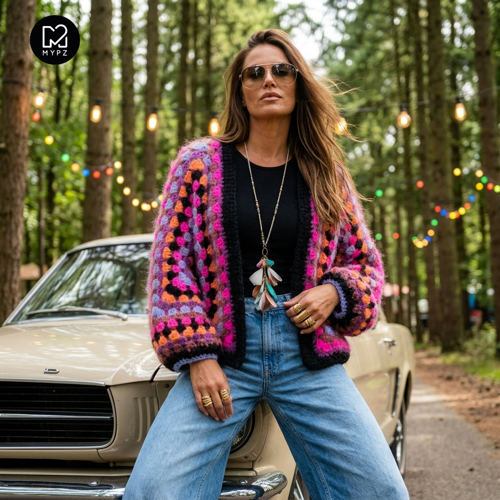 Haakpakket – MYPZ Hexagon Mohair Vest Wild (ENG-NL-DE)