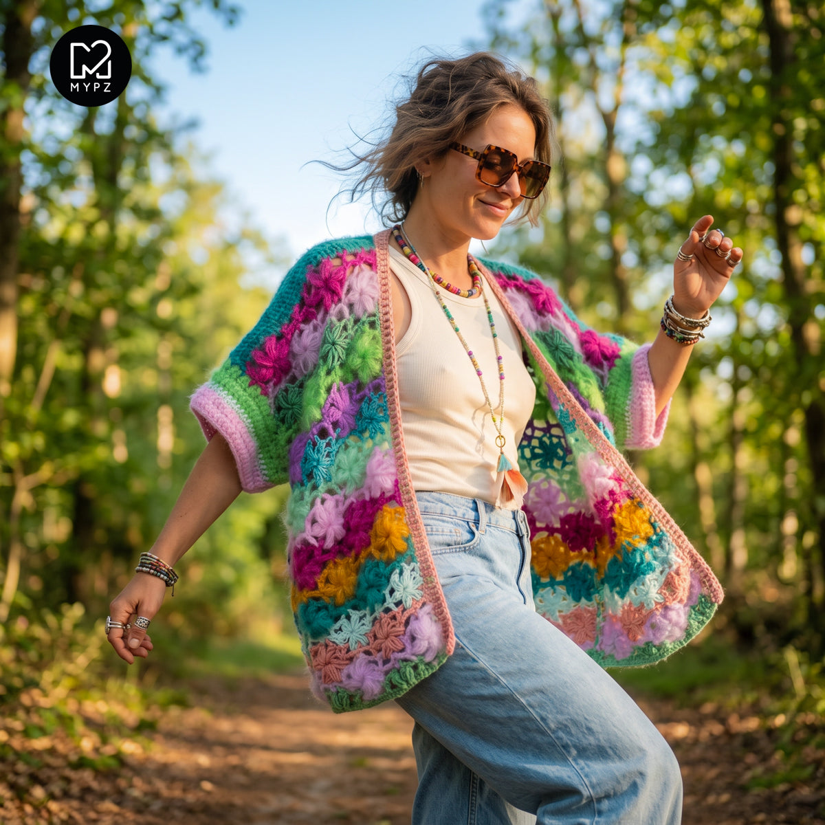 Haakpatroon - MYPZ Wildflower vest (ENG-NL-DE-FR-ES)