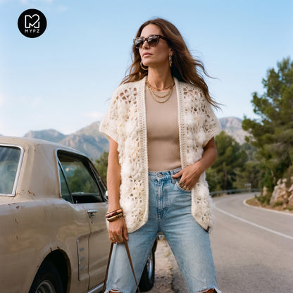 Haakpatroon - MYPZ Wildflower vest Shades of White (ENG-NL-DE-FR-ES)