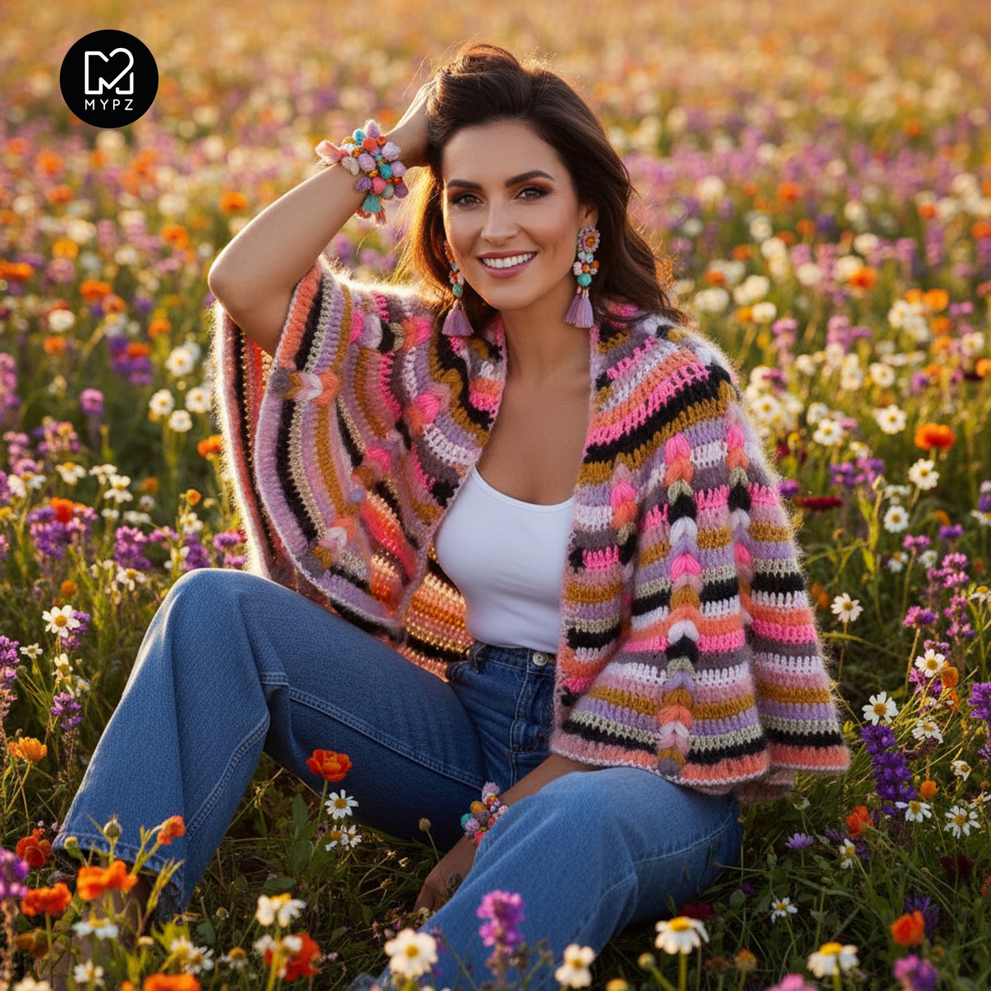 Haakpatroon - MYPZ Boho omslagdoek (ENG-NL-DE-FR-ES)