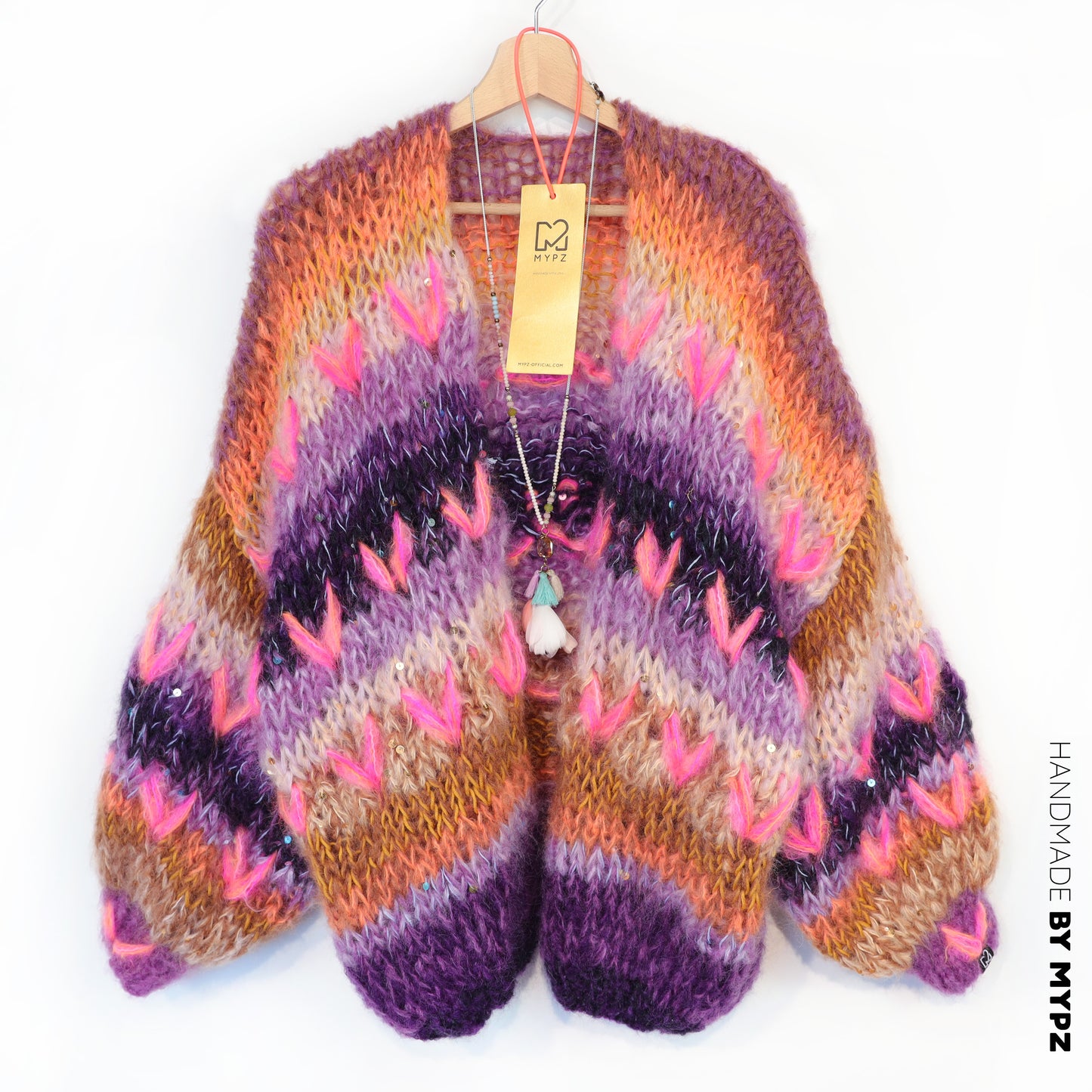 Knitting Kit – MYPZ Chunky Mohair Cardigan Boho Firefly No.15 (ENG-NL-DE)