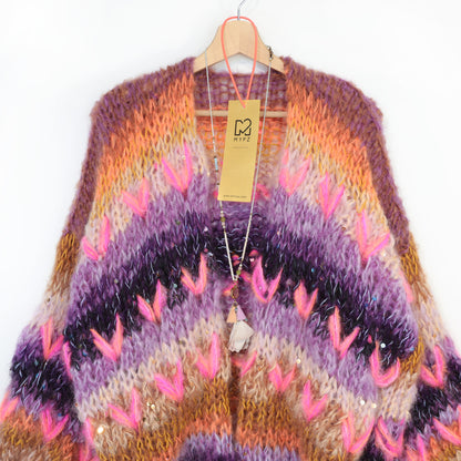 Knitting Kit – MYPZ Chunky Mohair Cardigan Boho Firefly No.15 (ENG-NL-DE)