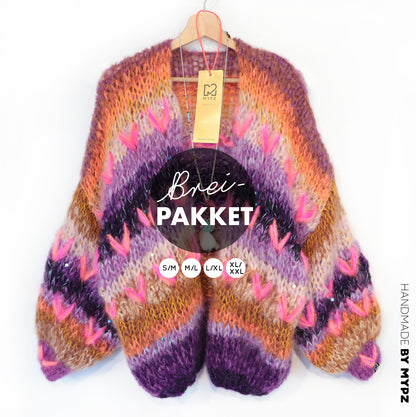 Knitting Kit – MYPZ Chunky Mohair Cardigan Boho Firefly No.15 (ENG-NL-DE)