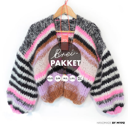 Breipakket – Kort Chunky Mohair Vest Alex No.12 (ENG-NL-DE)
