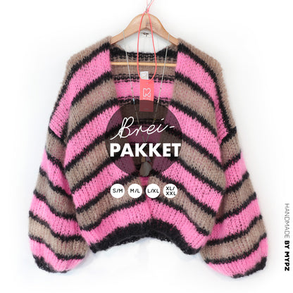 Knitting kit – MYPZ Short Light Mohair Cardigan Zumy No10 (ENG-NL-DE)