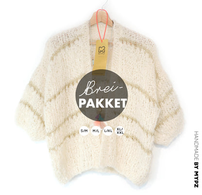 Knitting kit – MYPZ Light Alpaca Cardigan Morning Meadow No10 (ENG-NL-DE)
